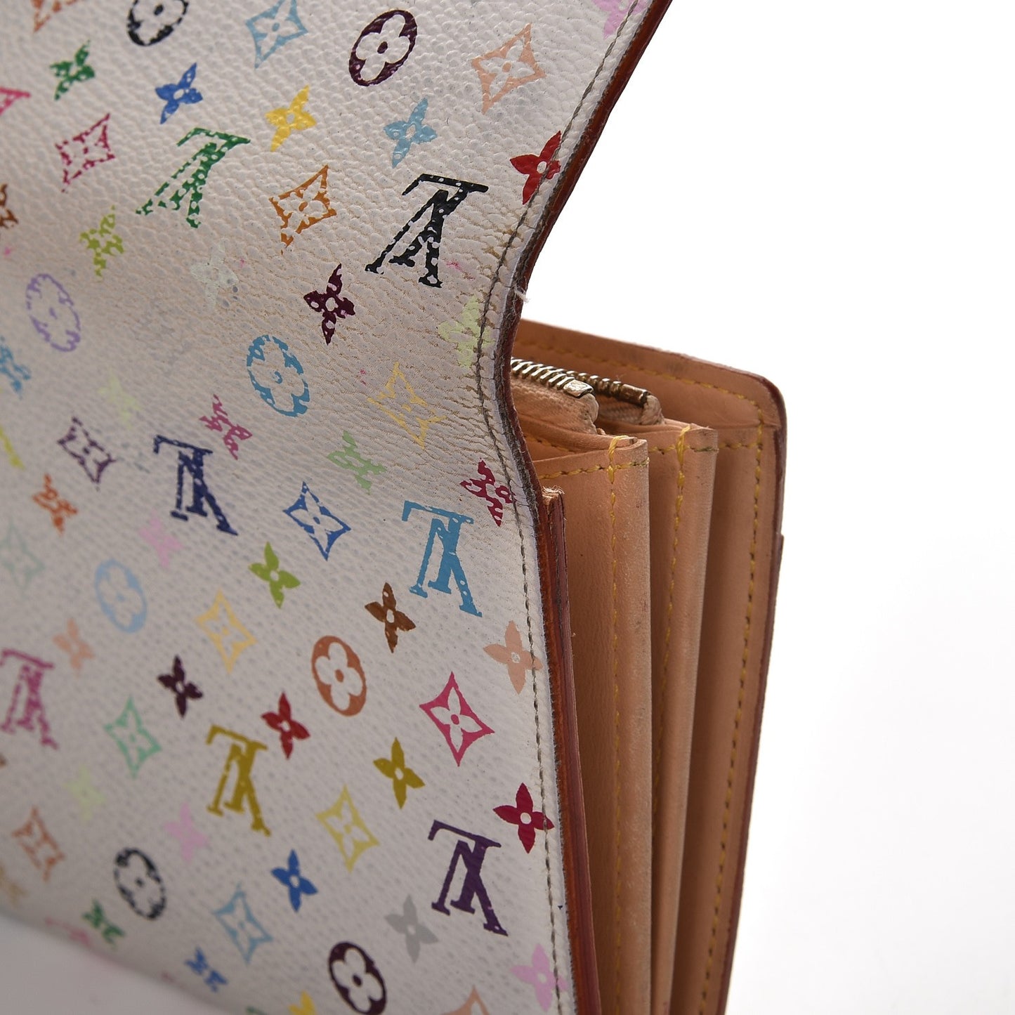 Monogram Multicolor Sarah Wallet White
