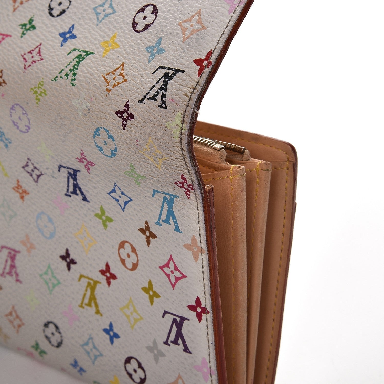Louis Vuitton Monogram Multicolor Sarah Wallet White 8 of 12