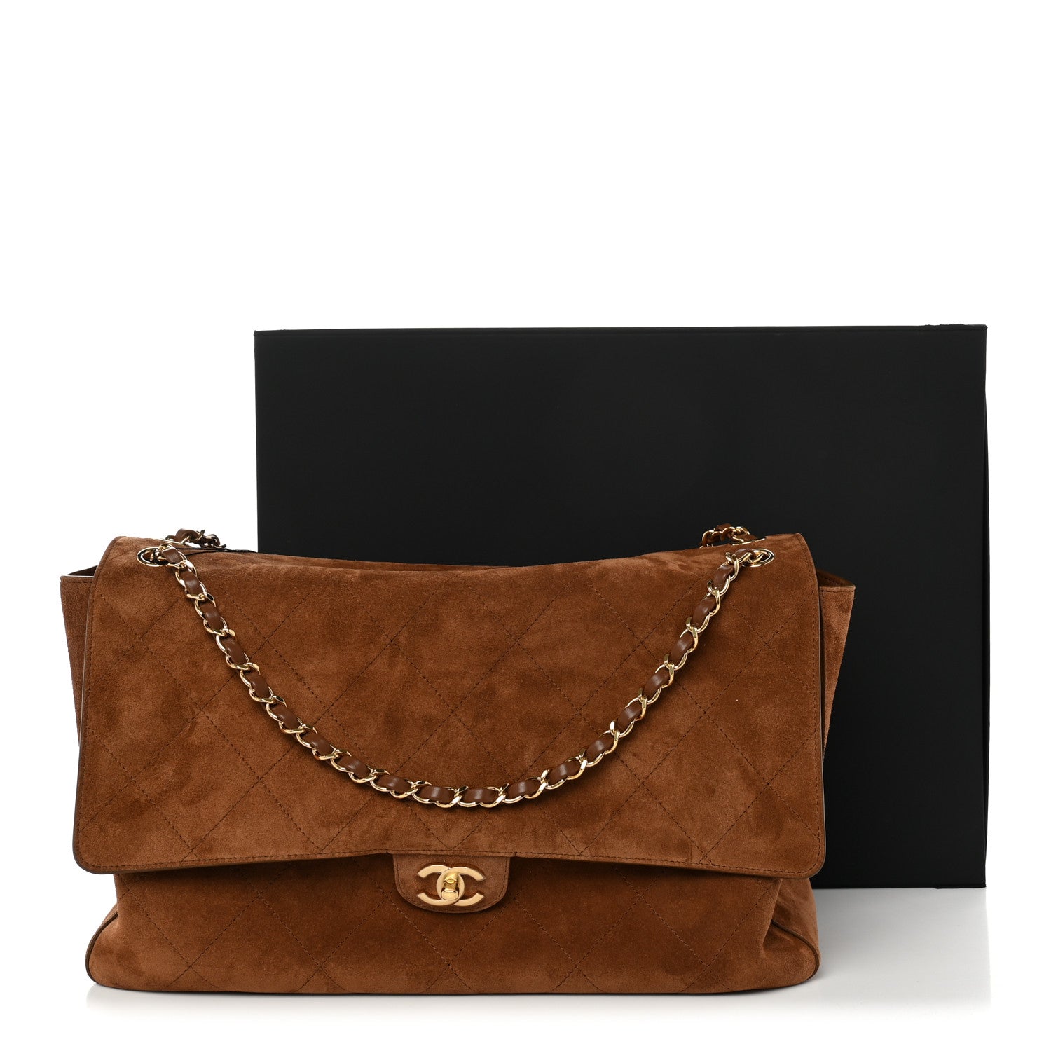 Chanel Suede Calfskin Souplissimo Maxi Flap Camel 11 of 11