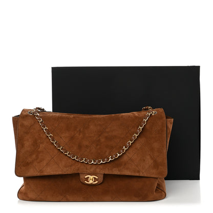 Chanel Suede Calfskin Souplissimo Maxi Flap Camel 11 of 11