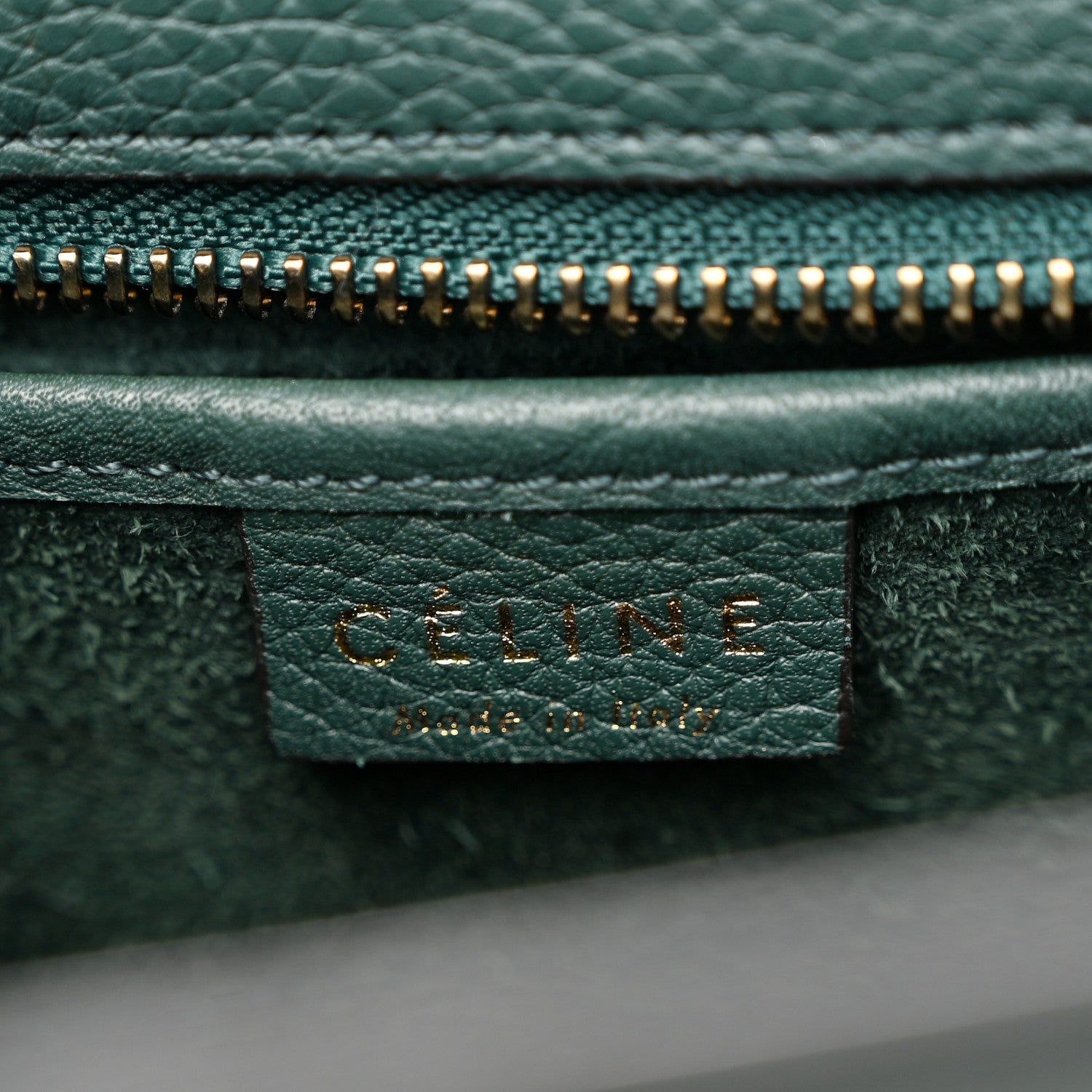 Celine Drummed Calfskin Nano Luggage Amazone 6 of 9
