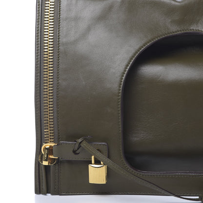 Tom Ford Ramskin Large Alix Padlock Zip Shoulder Bag Green 12 of 12