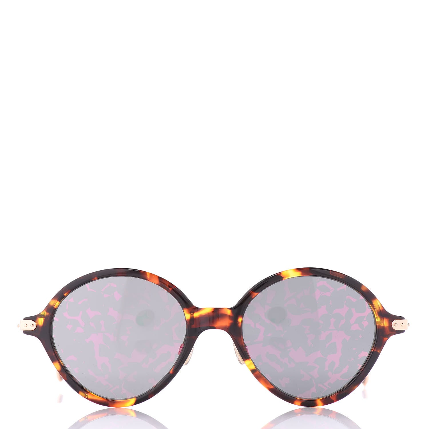 Christian Dior Acetate Round Leaf Printed Umbrage Sunglasses Pink Foliage 2 of 7