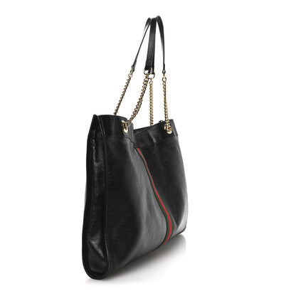 Gucci Calfskin Large Rajah Chain Tote Black 4 of 11