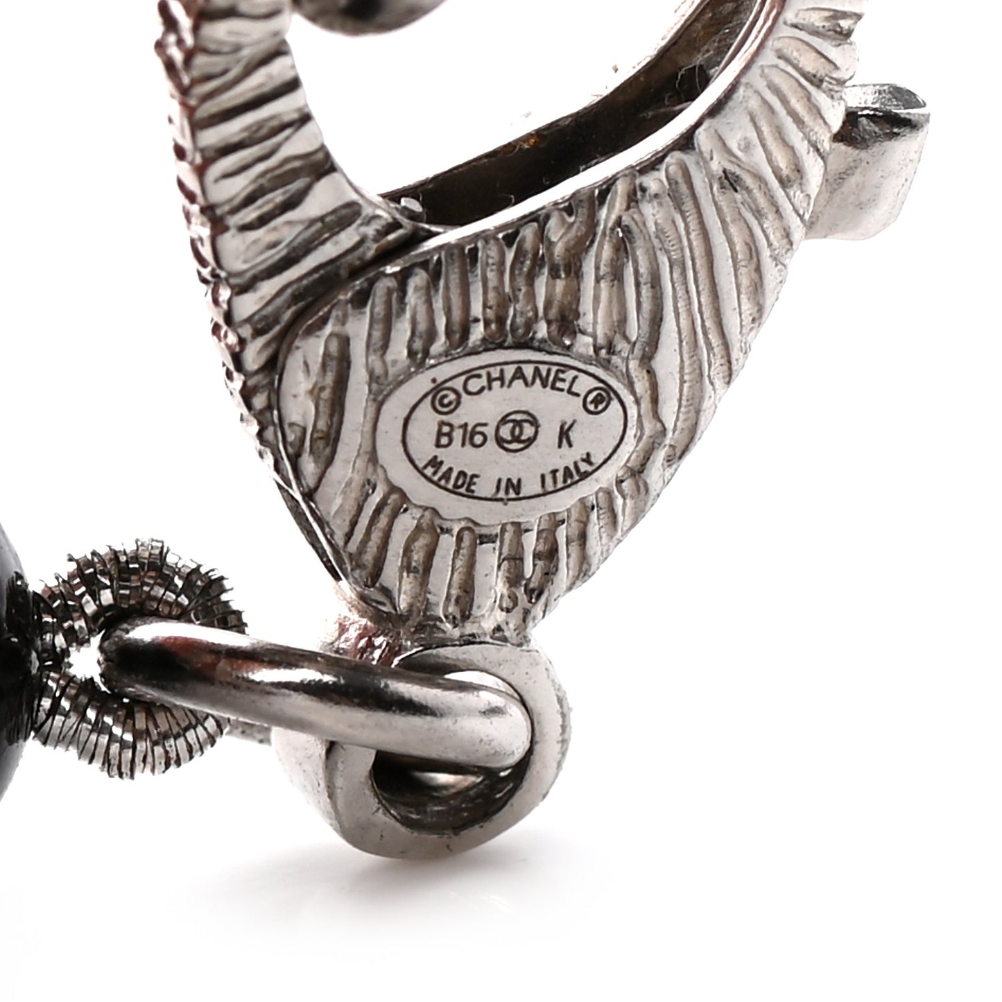 Pearl Bead CC Double Strand Necklace Black