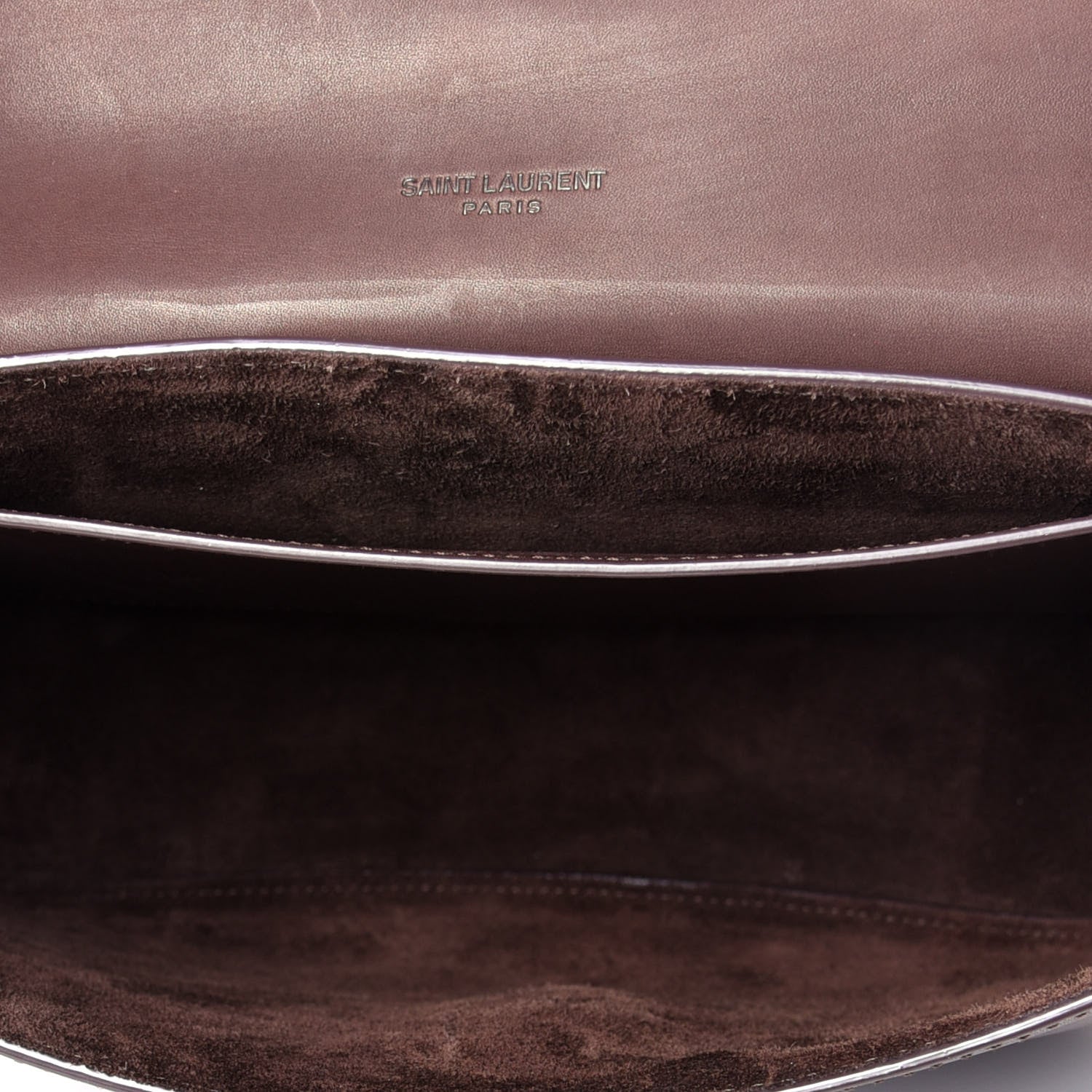 Saint Laurent Vintage Calfskin Monogram Medium Kaia Satchel Brown 5 of 9