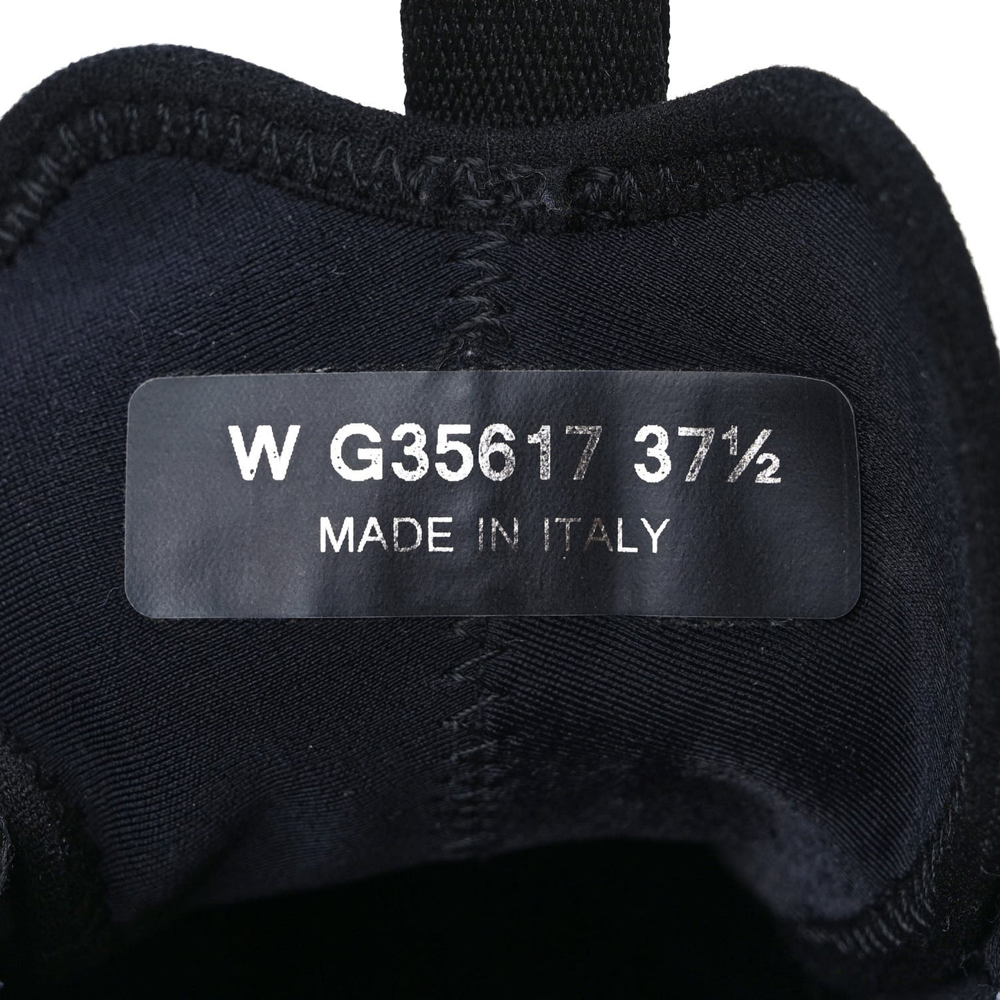 Velvet Calfskin Mixed Fibers CC Sneakers 37.5 Black