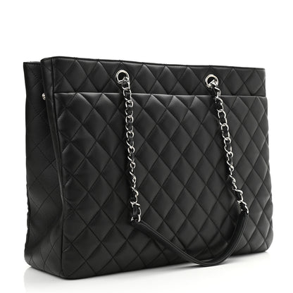 Chanel Calfskin Quilted Large Classic Shopping Tote Black 3 of 11