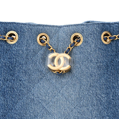 Chanel Washed Denim Quilted Mini Chanel 25 Handbag Blue 8 of 10