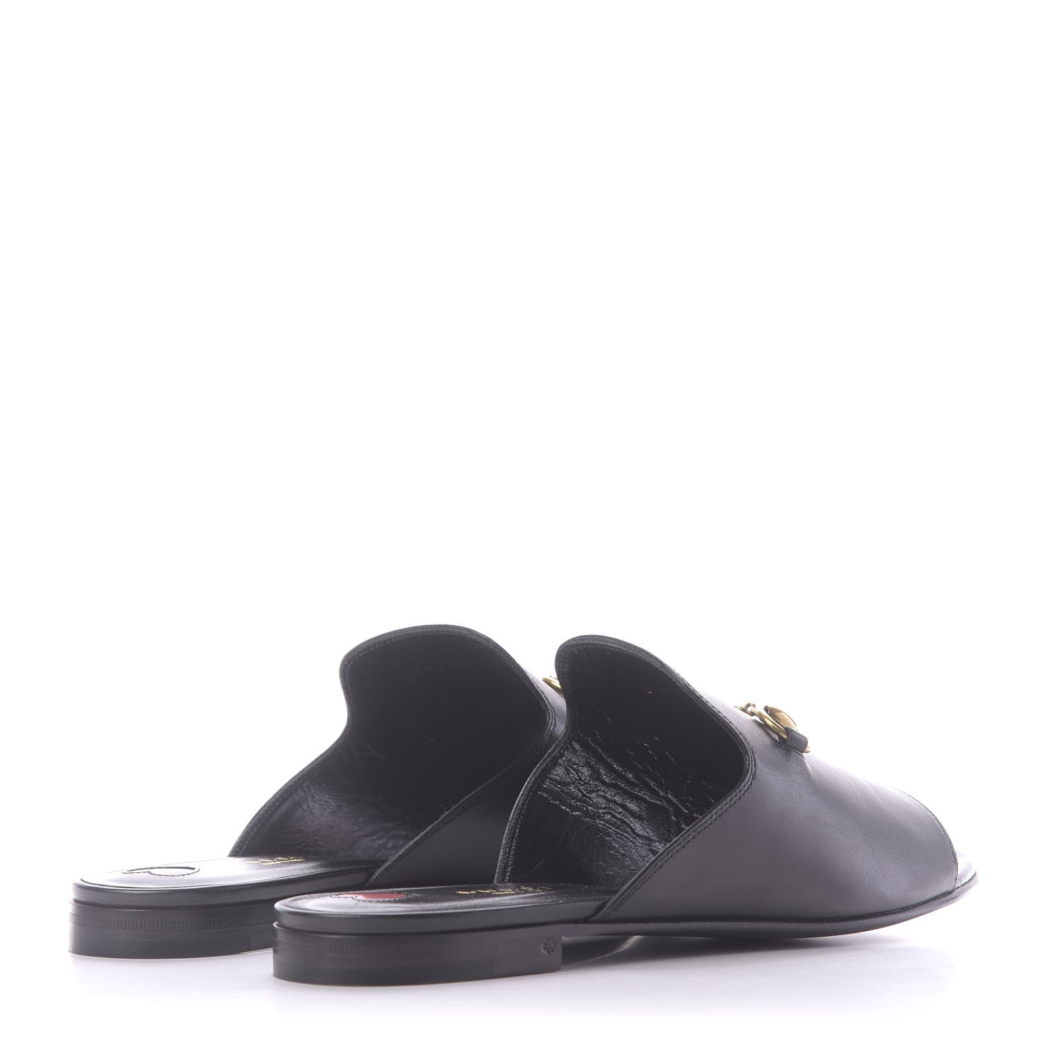 Gucci Malaga Kid Horsebit Slide Sandals 39 Black 4 of 11