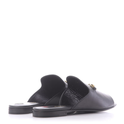 Gucci Malaga Kid Horsebit Slide Sandals 39 Black 4 of 11