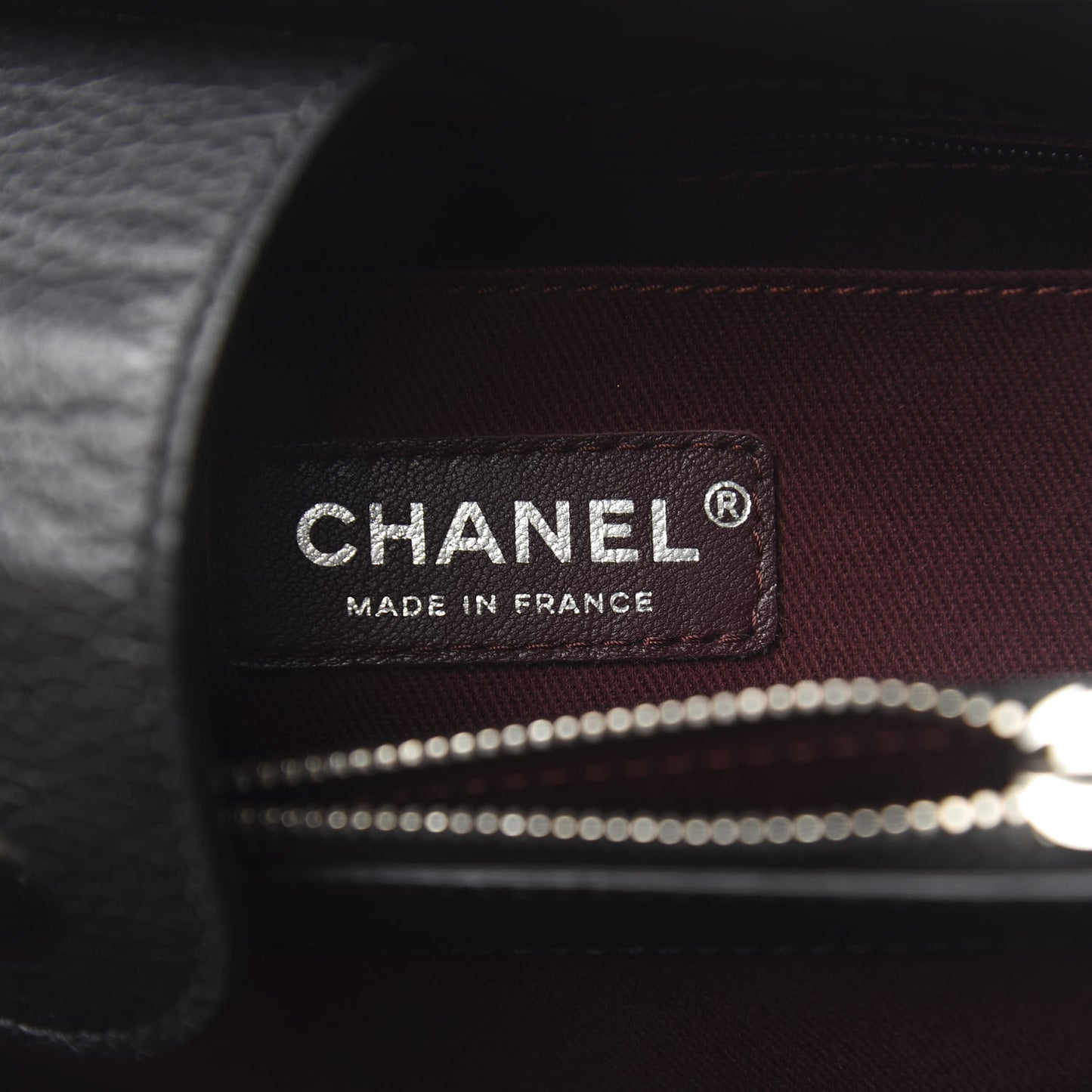 Grained Calfskin Small Neo Executive Shopper Tote Black