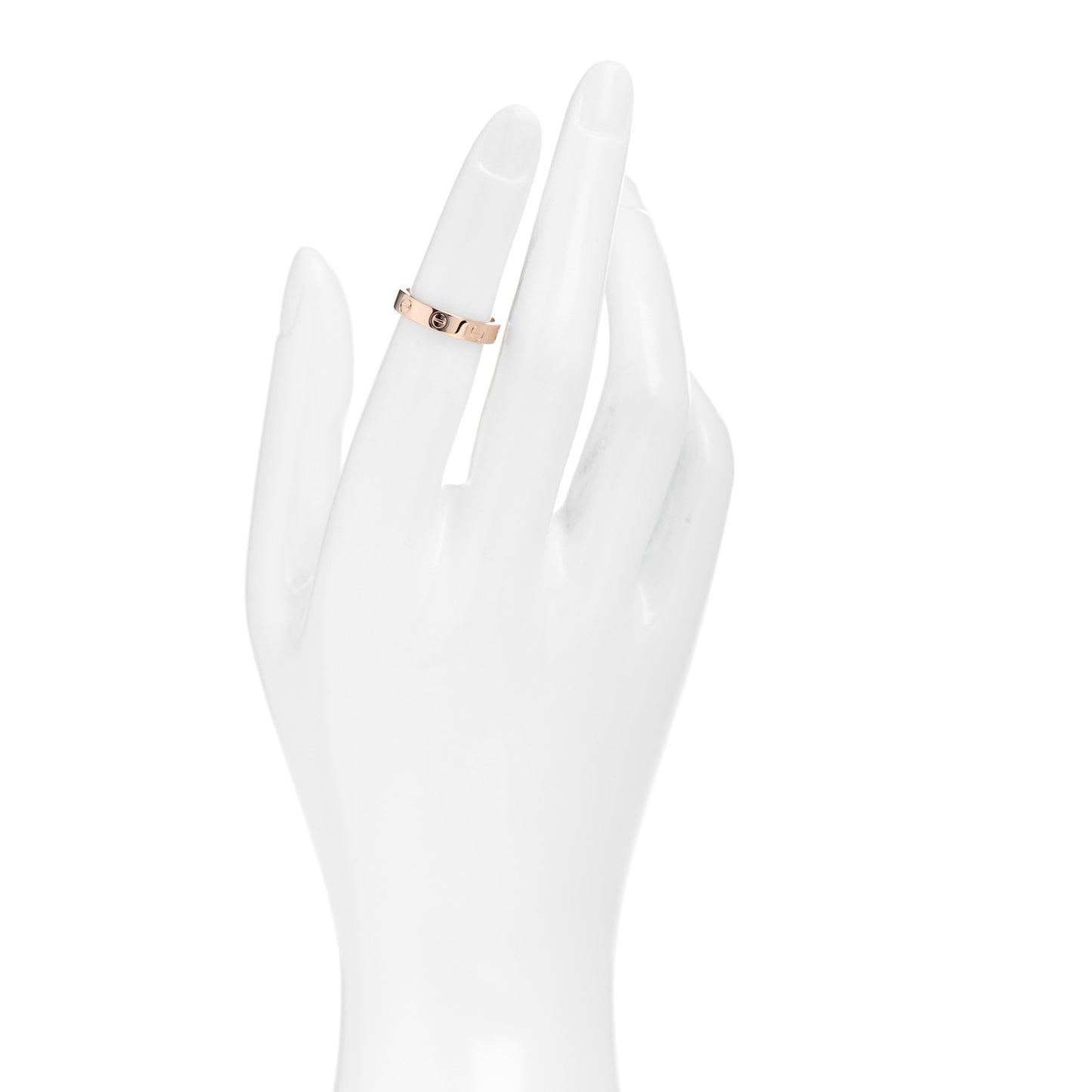 18K Pink Gold 3.5mm LOVE Wedding Band Ring 48 4.5