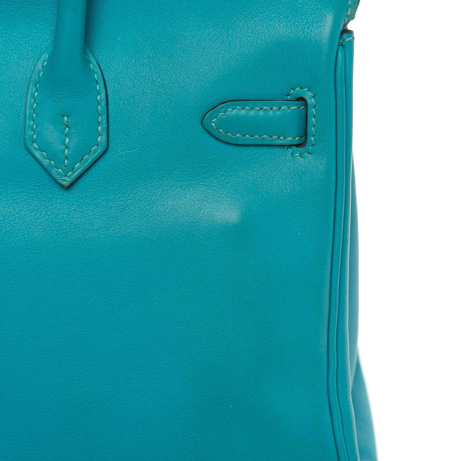 Hermes Swift Birkin 25 Turquoise 9 of 10