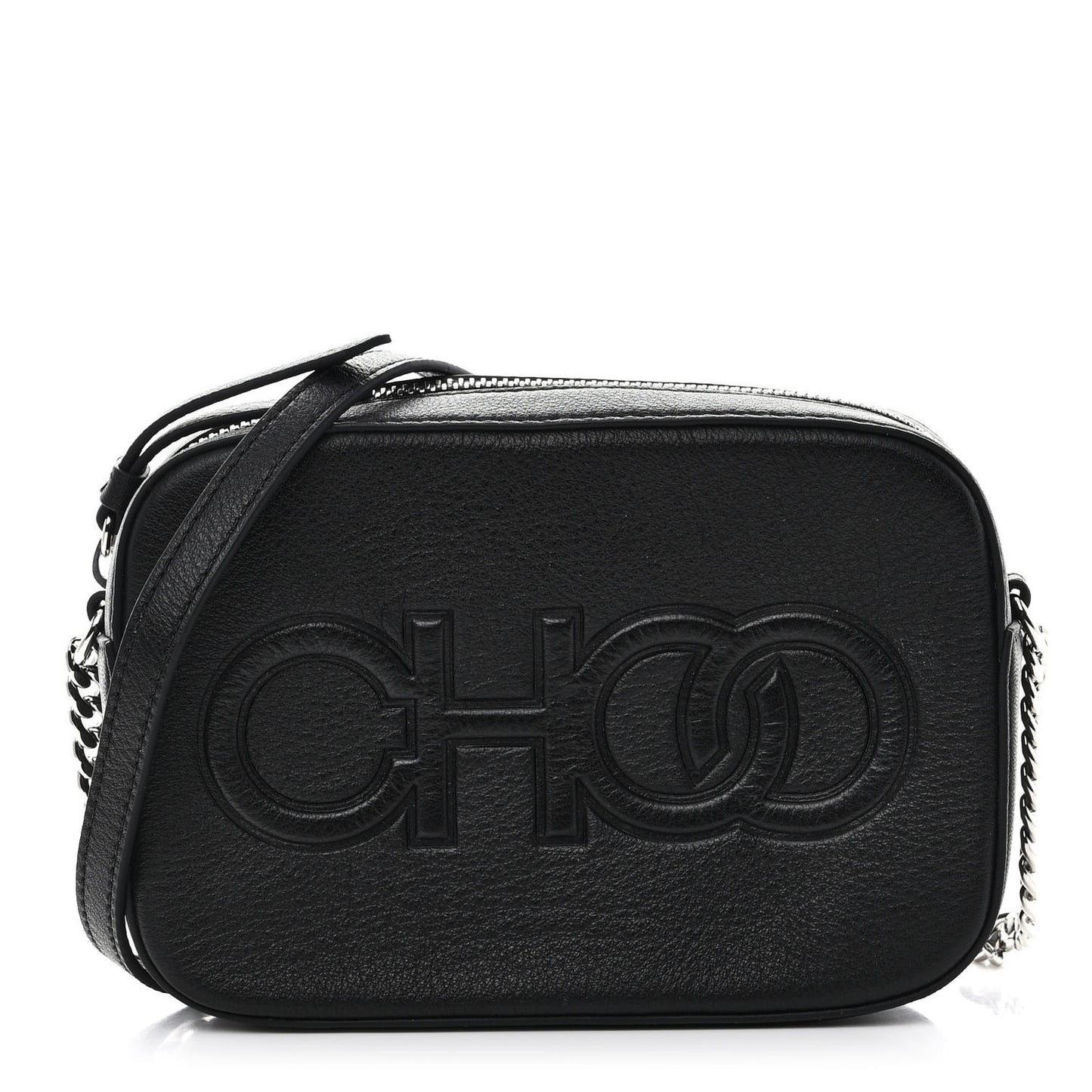 Calfskin Logo Camera Bag Black