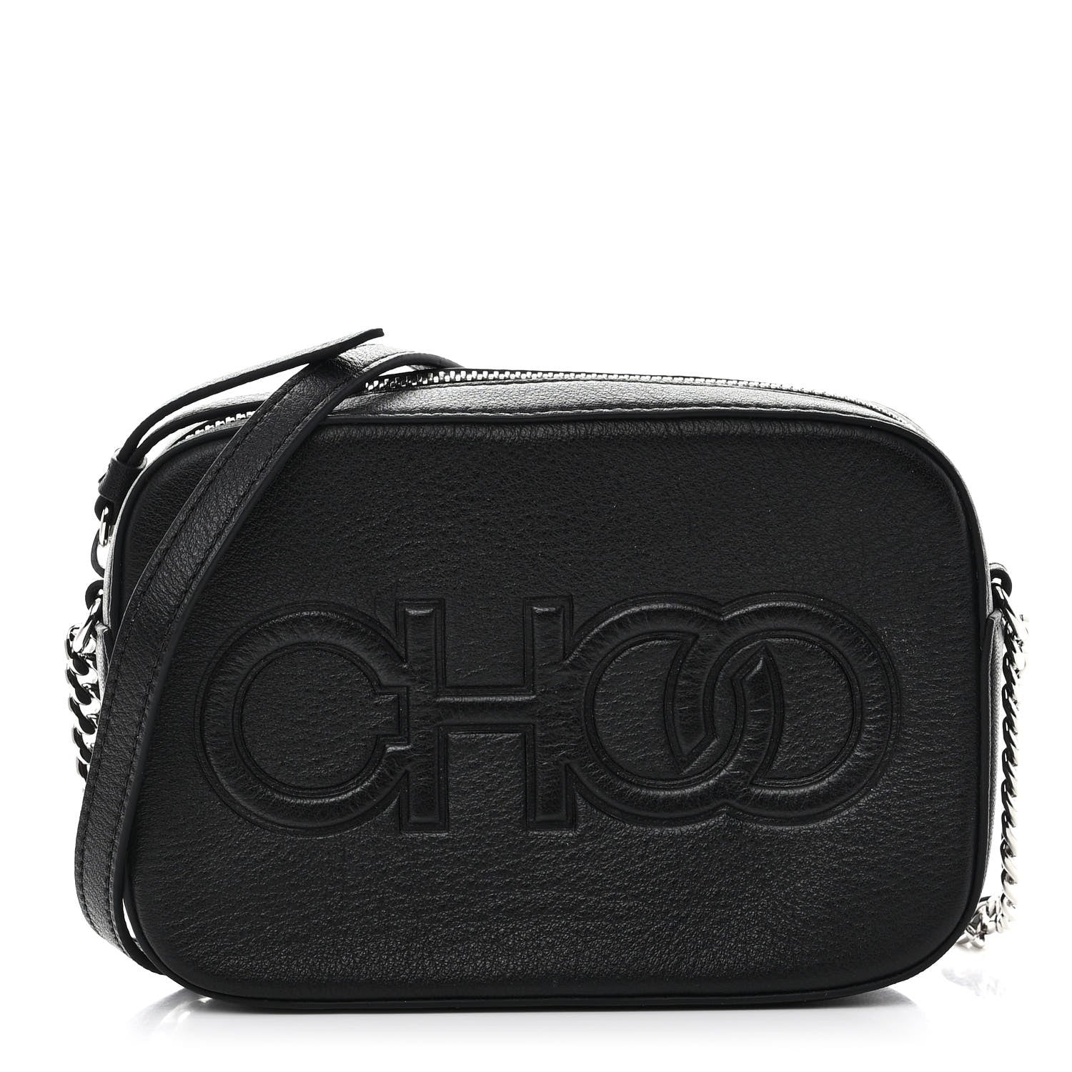 Jimmy Choo Calfskin Logo Camera Bag Black 1 of 11
