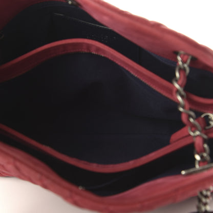 Chanel Iridescent Calfskin Quilted New Bubble Bowling Bag Red 5 of 10