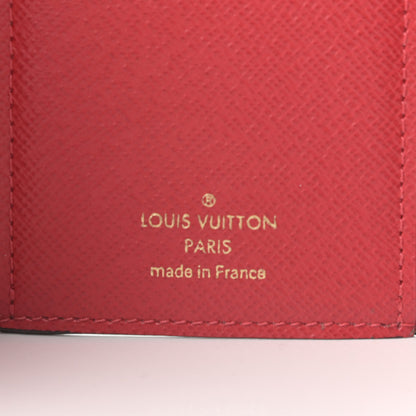 Louis Vuitton Damier Ebene Victorine Wallet Red 6 of 7