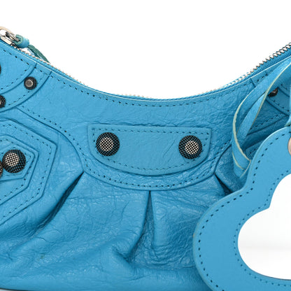 Balenciaga Agneau Arena Le Cagole Shoulder Bag XS Cyan 7 of 9
