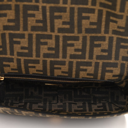 Fendi Fabric Jacquard FF 1974 Medium Baguette Tobacco Moro Black 5 of 9