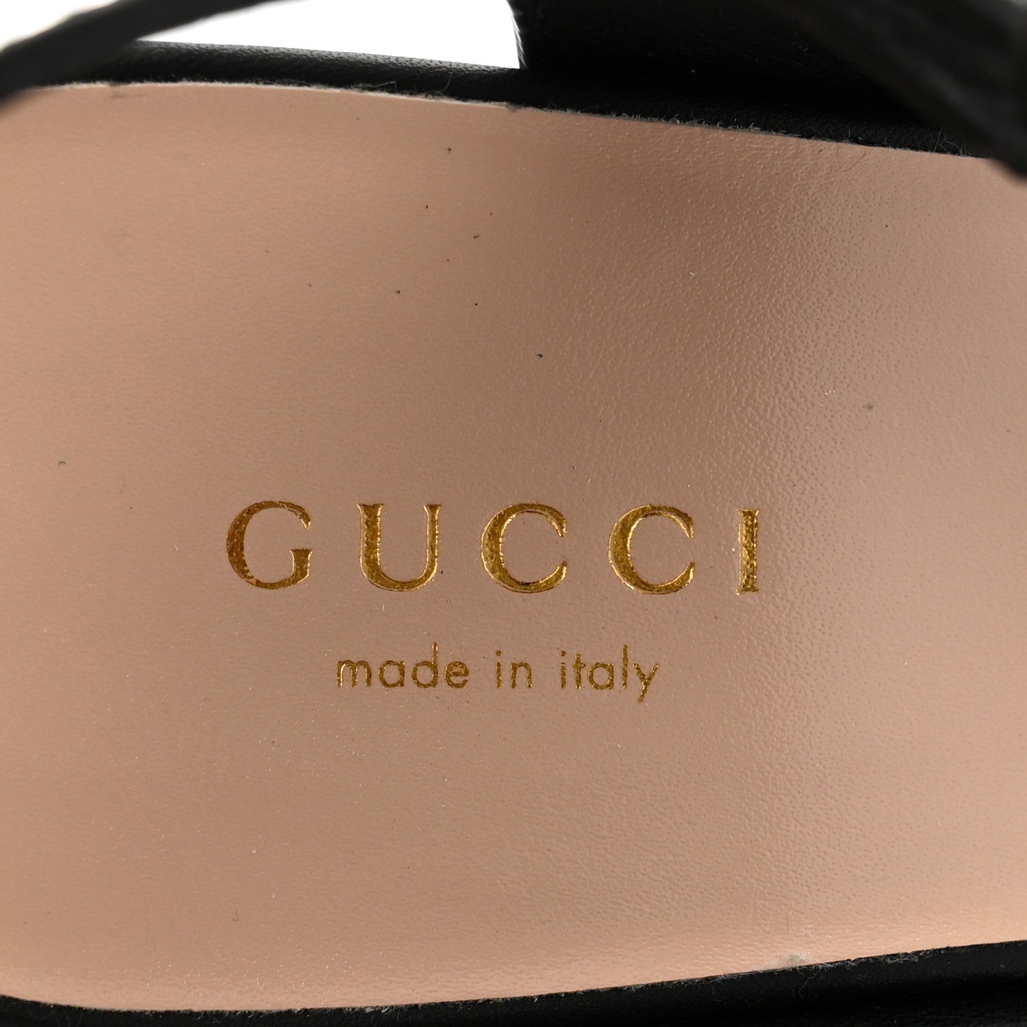 Gucci Cosmos Softy Calfskin Wooden Interlocking G Cut-Out 30/120mm Platform Sandals 38 Black 7 of 10