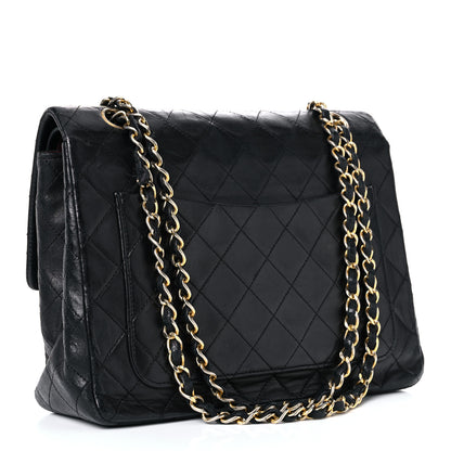 Chanel Lambskin Quilted Medium Double Flap Black 3 of 20