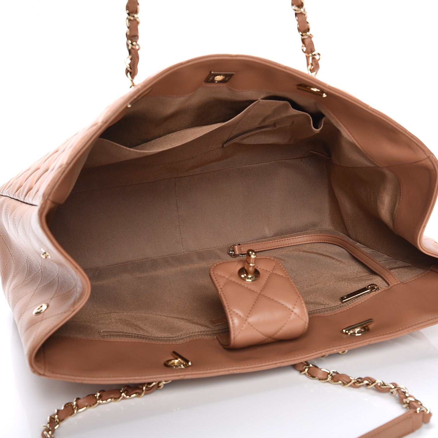 Chanel Calfskin Quilted Timeless Tote Beige 5 of 7