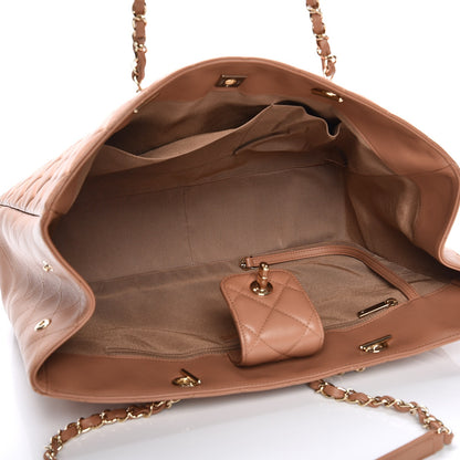Chanel Calfskin Quilted Timeless Tote Beige 5 of 7