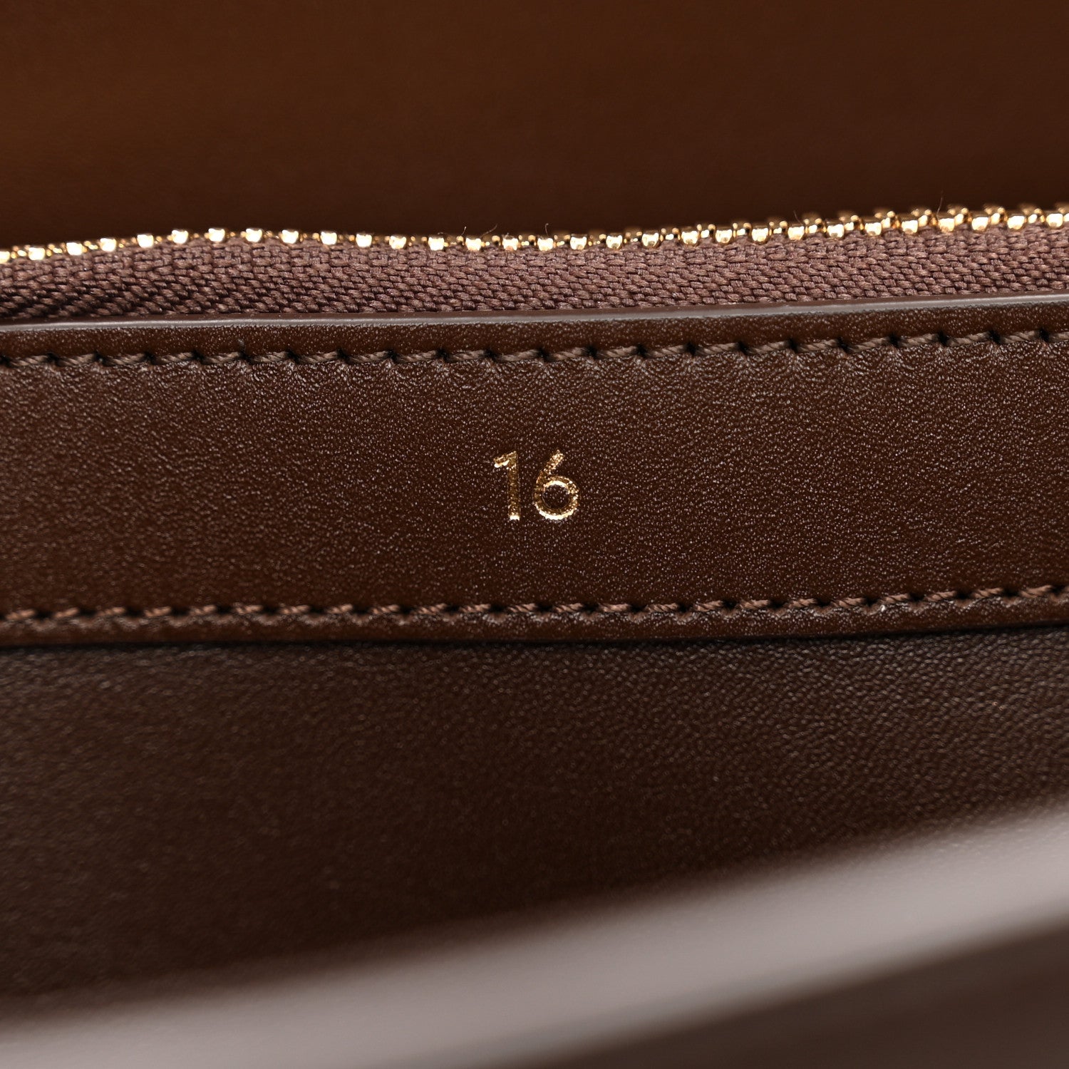 Celine Satinated Calfskin Medium 16 Top Handle Bag Brown 6 of 13