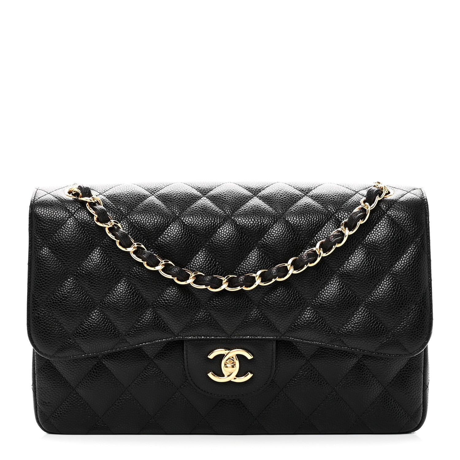 Chanel Caviar Quilted Jumbo Double Flap Black 1 of 11