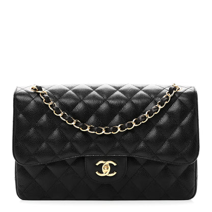 Chanel Caviar Quilted Jumbo Double Flap Black 1 of 11