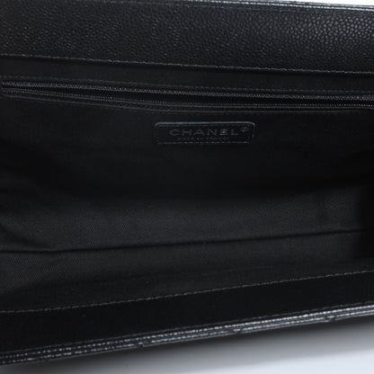 Chanel Caviar Quilted CC Large Clutch Black 5 of 7