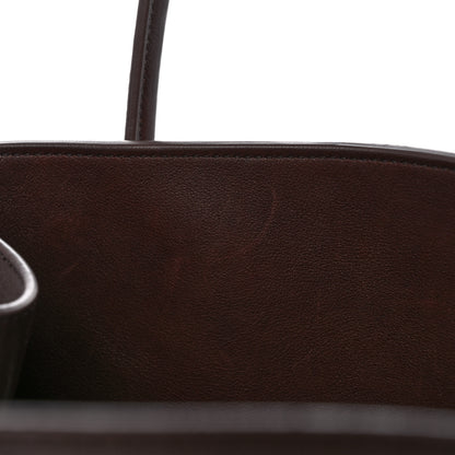 The Row Polished Saddle Calfskin Soft Margaux 15 New Burgundy 11 of 12