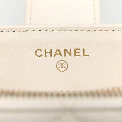 Chanel Caviar Quilted Business Affinity Phone Holder With Chain White 6 of 11