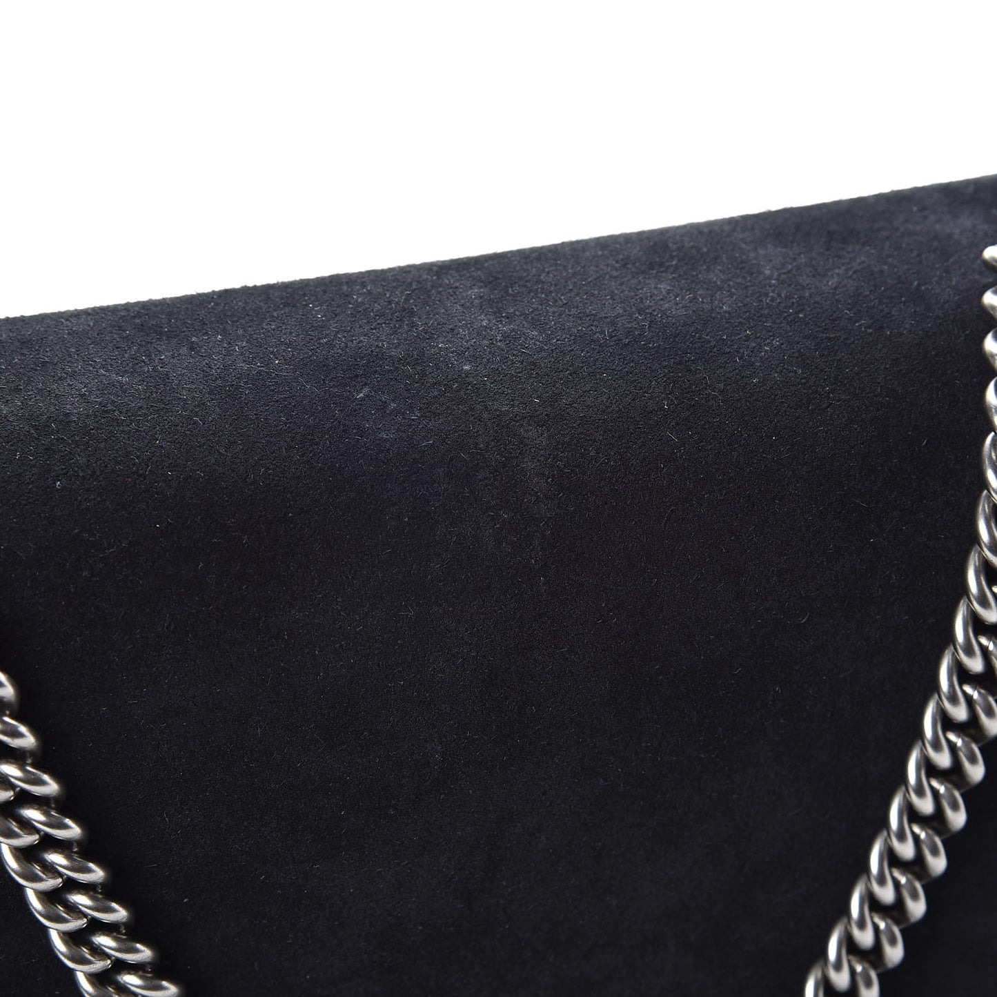 Suede Crystal Small Dionysus Shoulder Bag Black