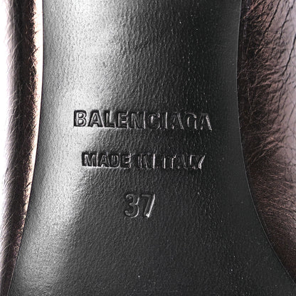 Balenciaga Metallic Calfskin BB Square Knife 80mm Pumps 37 Bronze 7 of 7