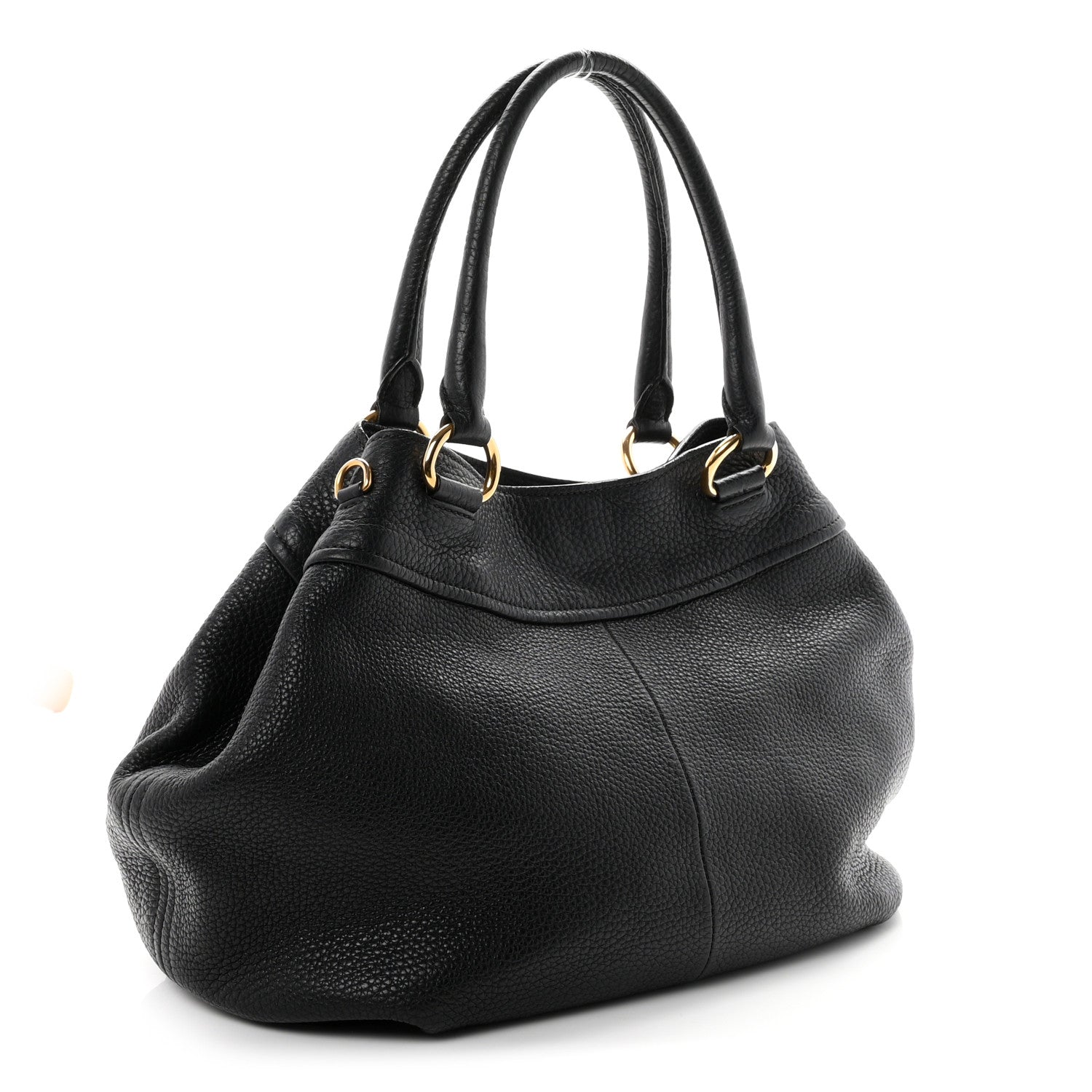 Prada Vitello Daino Tote Black 3 of 11