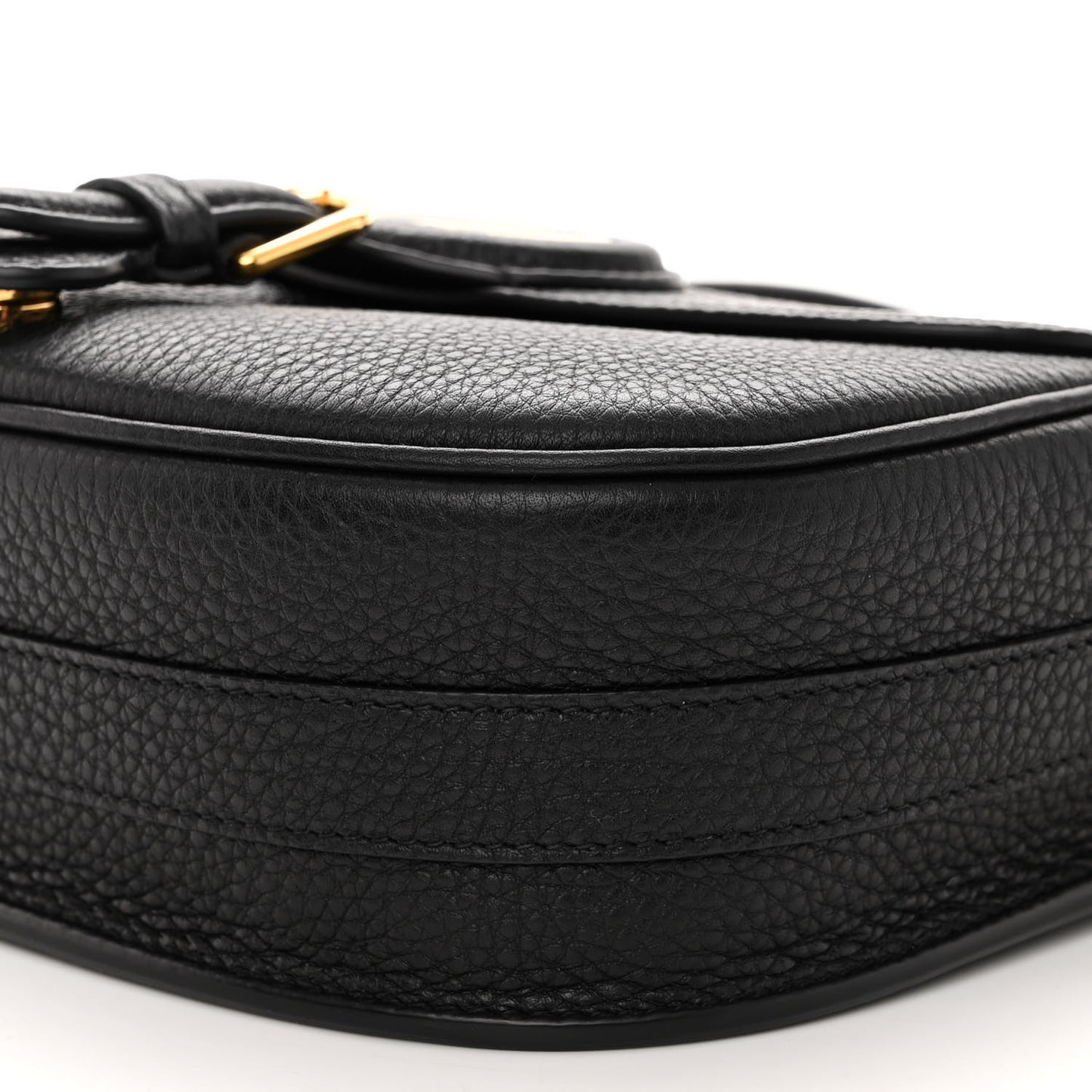 Grained Calfskin Medium Bobby Flap Black