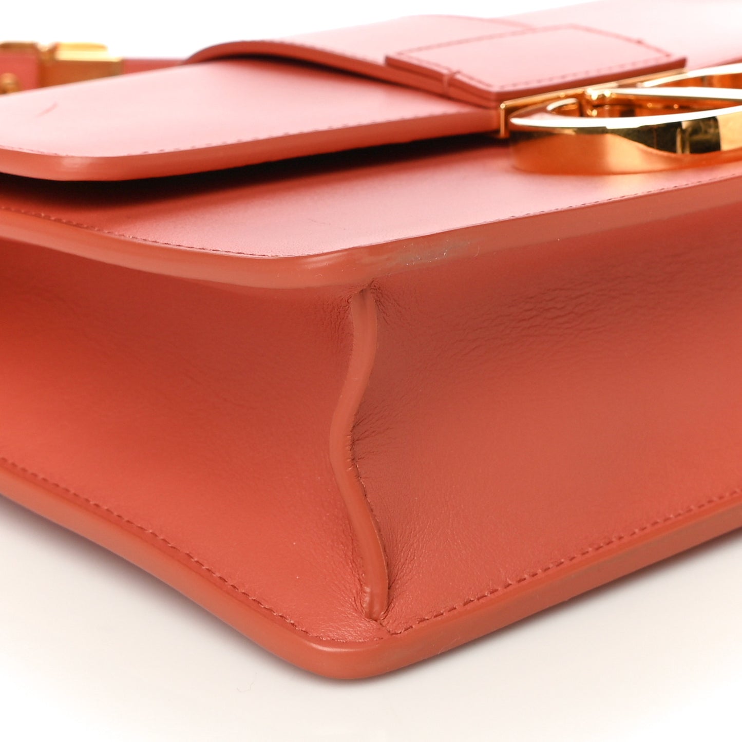 Smooth Calfskin 30 Montaigne Flap Bag Indian Red