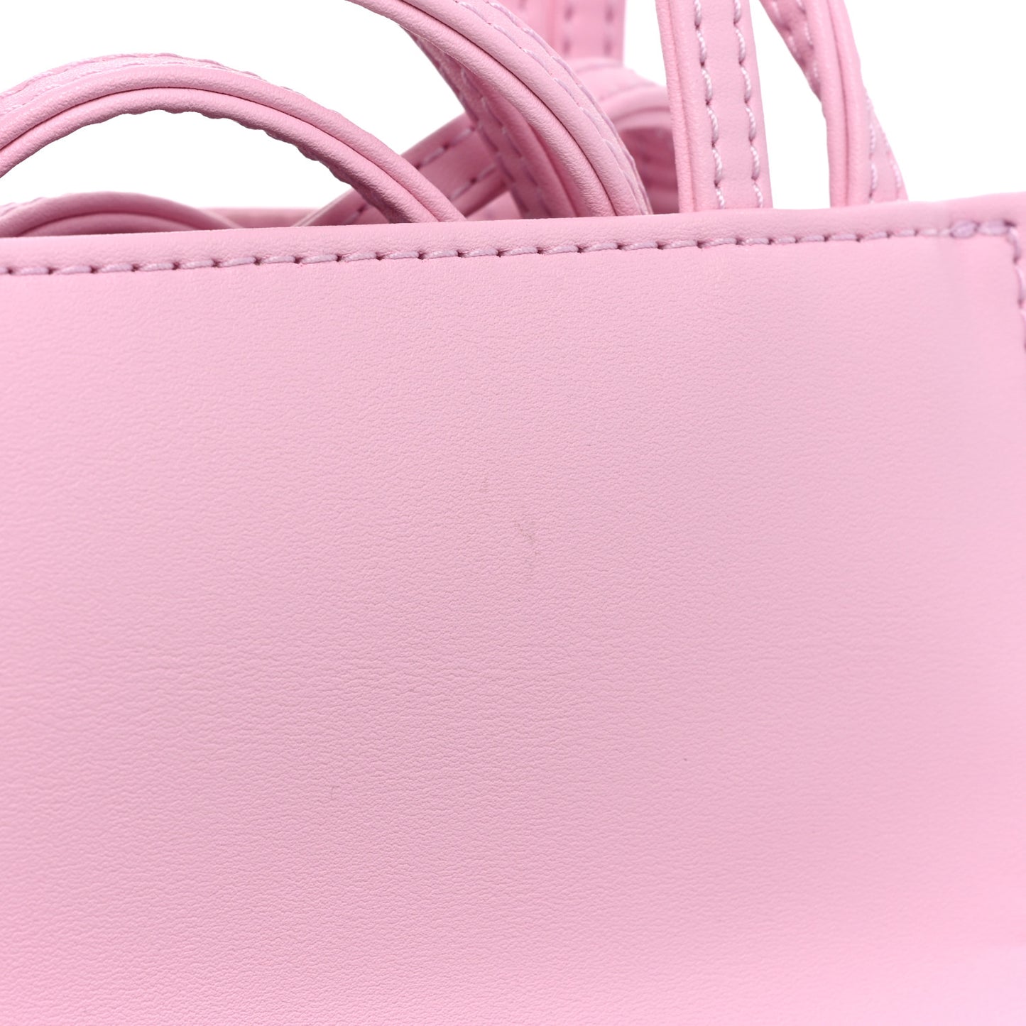 Vegan Leather Small Shopping Bag Bubblegum