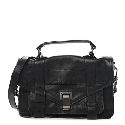 Proenza Schouler Soft Grainy Calfskin Tiny PS1 Satchel Black 1 of 9