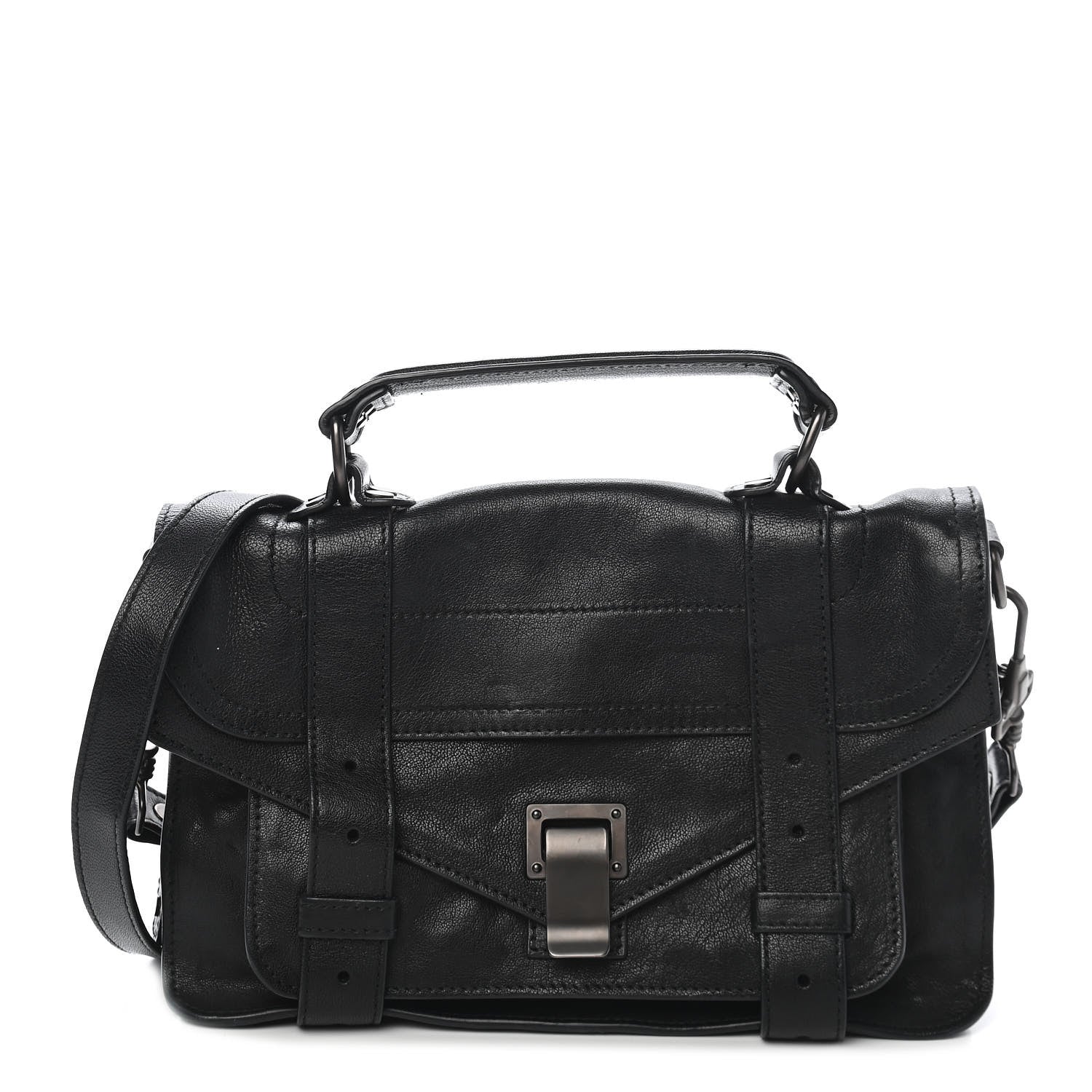 Proenza Schouler Soft Grainy Calfskin Tiny PS1 Satchel Black 1 of 9