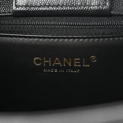 Chanel Caviar Quilted Small Shopping Tote Black 5 of 9