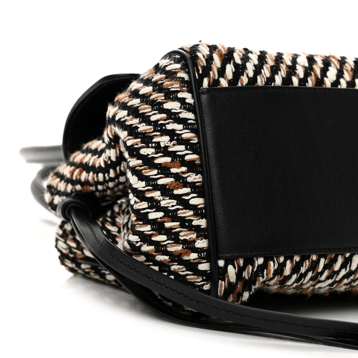 Chanel Tweed Calfskin Urban Essentials Small Shopping Bag Black Multicolor 9 of 10