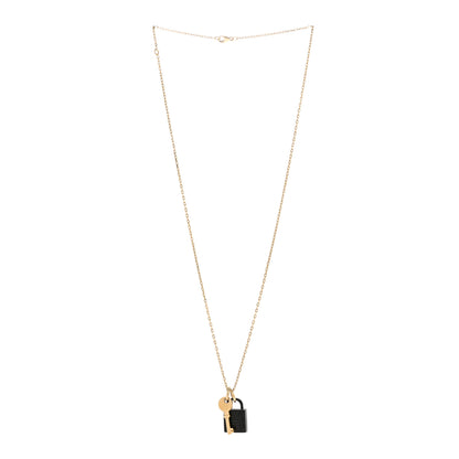 Hermes Permabrass Buffalo Horn Amulette Padlock PM Pendant Necklace 3 of 7