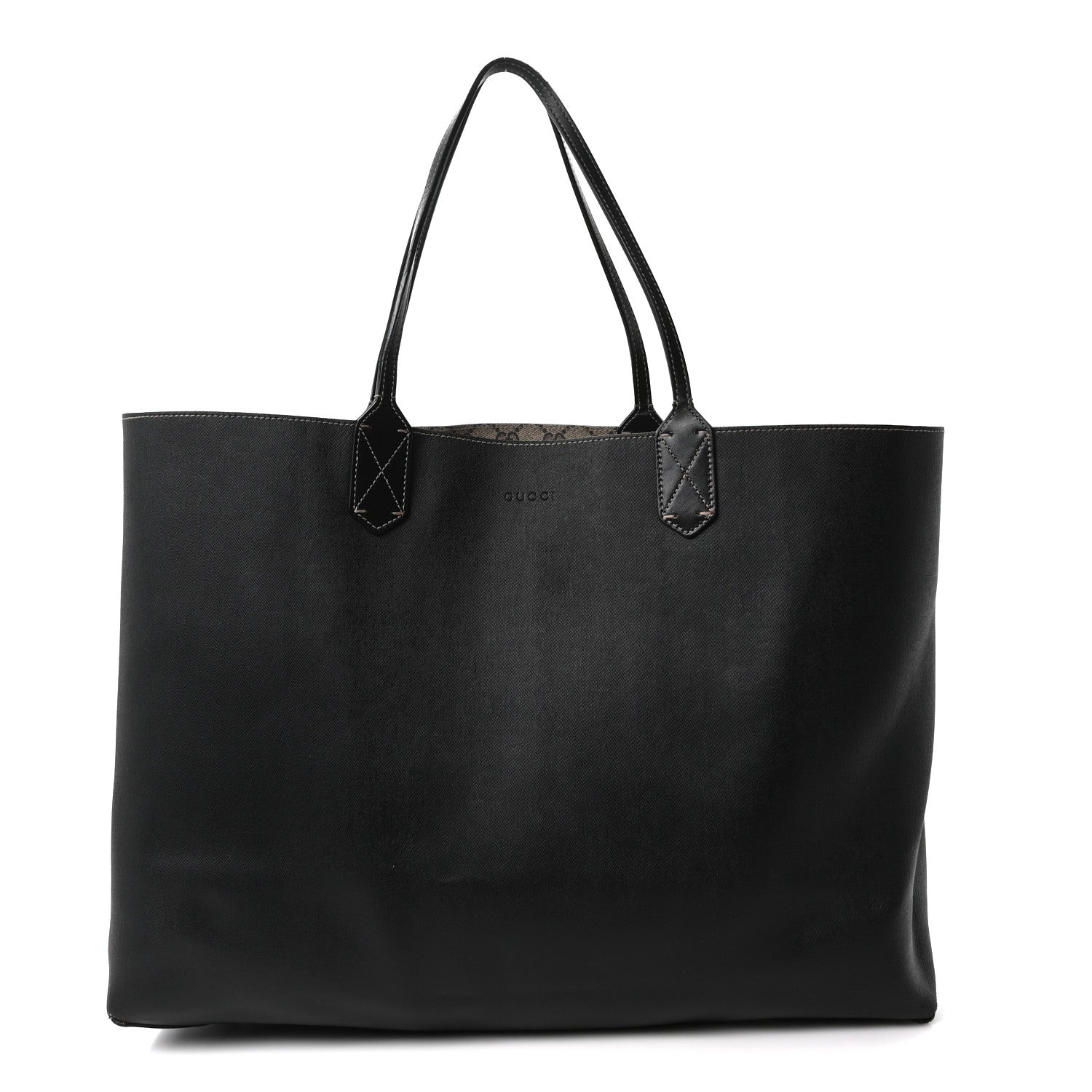 Gucci GG Supreme Monogram Large Reversible Tote Beige Black 9 of 14