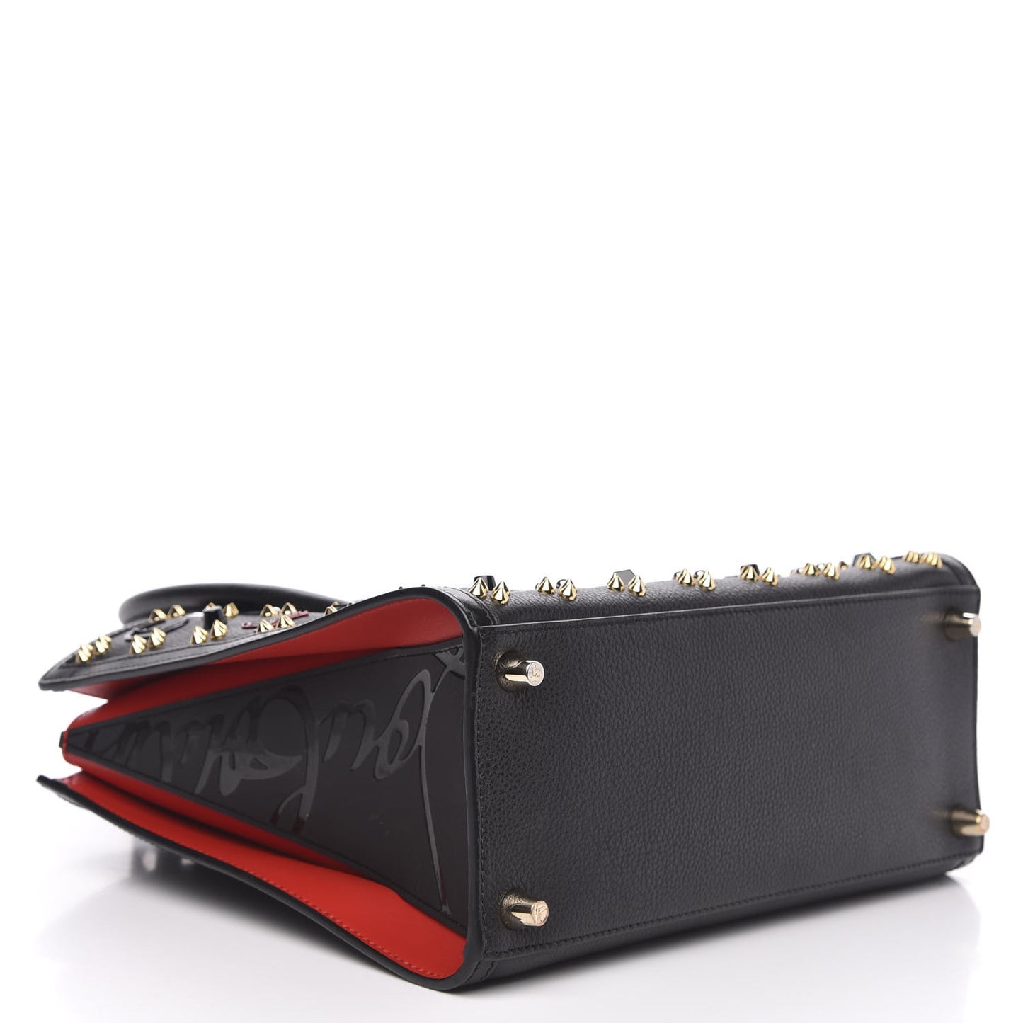 Calfskin Spikes Loubinthesky Medium Paloma Black Multimetal