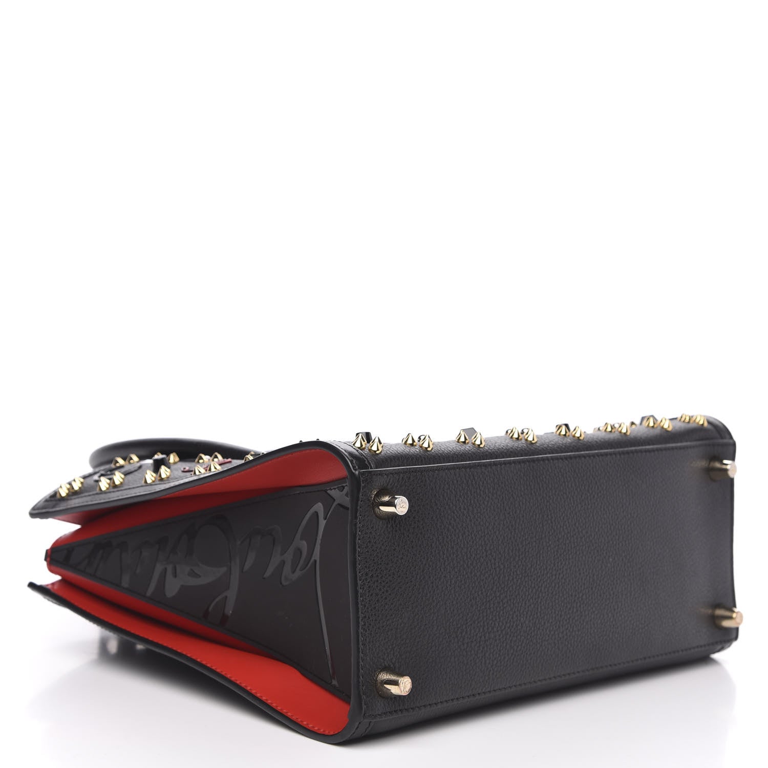 Christian Louboutin Calfskin Spikes Loubinthesky Medium Paloma Black Multimetal 4 of 12