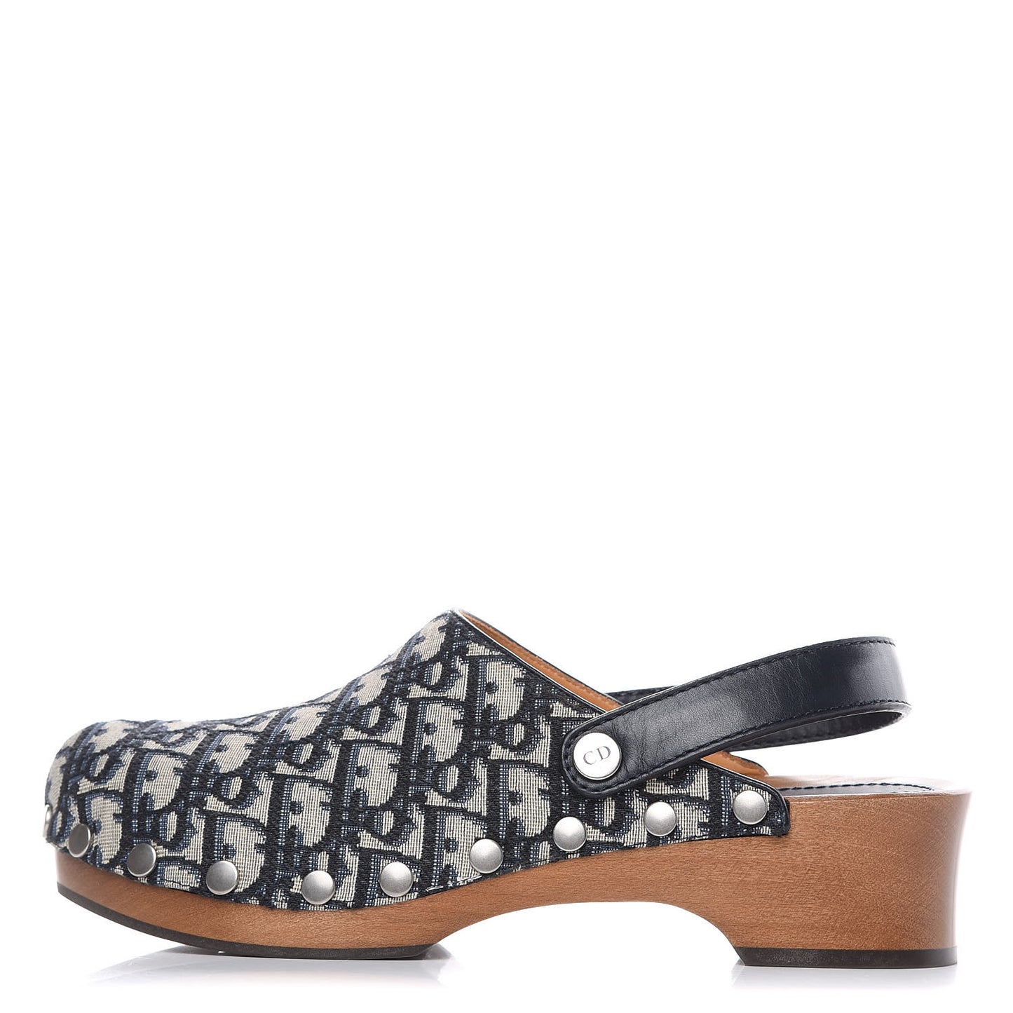Canvas Oblique Diorquake 20mm Slingback Clogs 40 Deep Blue