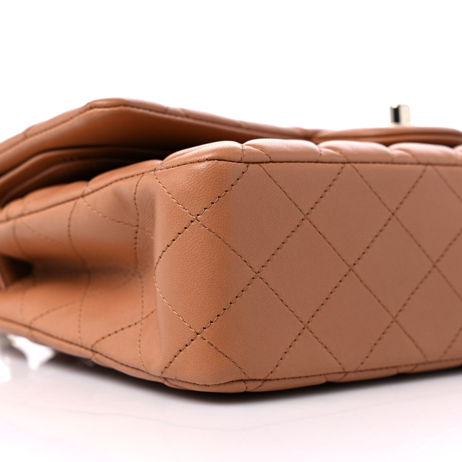 Chanel Lambskin Quilted Medium Double Flap Brown 8 of 9